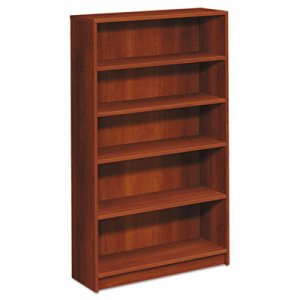 HON 1870 Series Bookcase, Five Shelf, 36w x 11 1/2d x 60 1/8h, Cognac HON1875CO