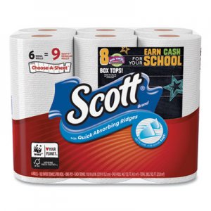 Scott Choose-a-Size Mega Roll, White, 102/Roll, 6 Rolls/Pack, 4 Packs/Carton KCC16447 16447