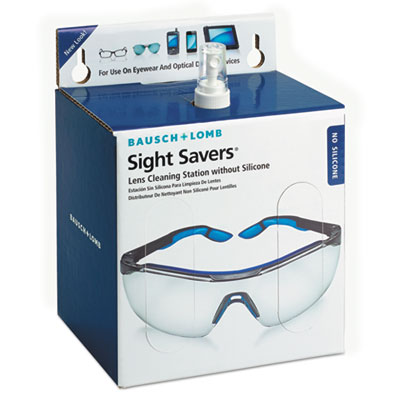 Bausch & Lomb Sight Savers Non-Silicone Lens Cleaning Station, 16oz Pump Bottle, 1520 Tissues BAL8565GM 8565GM