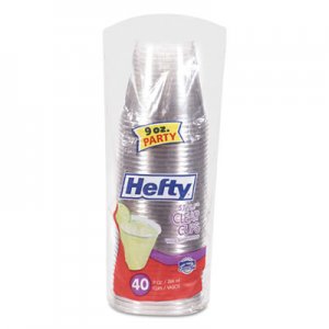 Hefty Crystal Clear Plastic Party Cups, 10 oz, Clear, 36/Pack RFPC21012 C21012