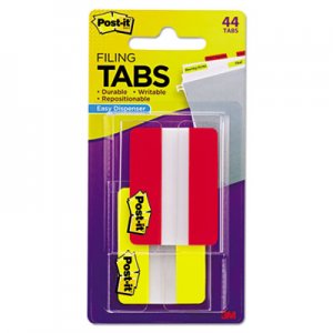 Post-it Tabs File Tabs, 2 x 1 1/2, Solid, Red/Yellow, 44/Pack MMM6862RY 686-2RY