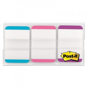 Post-it Tabs File Tabs, 1 x 1 1/2, Aqua/Pink/Violet, 66/Pack MMM686LAPV 686L-APV