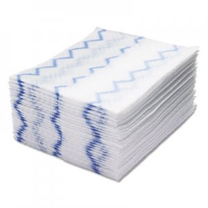 Rubbermaid Commercial HYGEN HYGEN Disposable Microfiber Cleaning Cloths, White/Blue, 12.2 x 14.3, 640/Pack RCP1928023 1928023