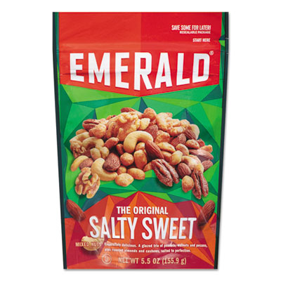 Emerald Snack Nuts, Salty Sweet Mix, 5.5 oz Bag, 6/Carton DFD93064 93064