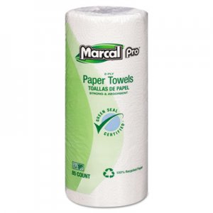 Marcal Perforated Kitchen Towels, White, 2-Ply, 9"x11", 85 Sheets/Roll, 30 Rolls/Carton MRC06350 06350