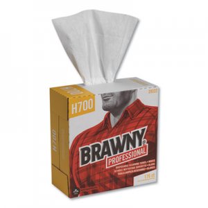 Brawny Industrial Heavyweight HEF Disposable Shop Towels, 9x12.5, White, 176/Box, 10 Box/Crtn GPC29322 29322