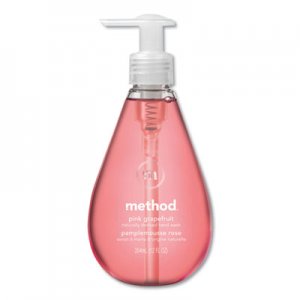 Method Gel Hand Wash, Pink Grapefruit, 12 oz Pump Bottle, 6/Carton MTH00039CT MTH00039