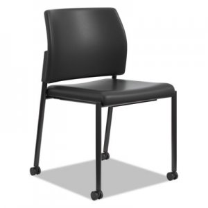 HON Accommodate Series Armless Guest Chair, Black Vinyl HONSGS6NBUR10B HSGS6.N.B.UR10.BLCK