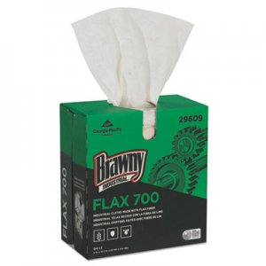 Brawny Industrial FLAX 700 Medium Duty Cloths, 9 x 16 1/2, White, 94/Box, 10 Box/Carton GPC29609 29609