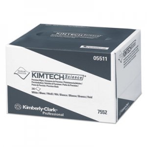 KIMTECH Precision Wipers, POP-UP Box, 1-Ply, 4 2/5 x 8 2/5, White, 280/BX, 60 BX