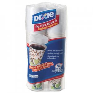 Dixie Combo Bag, Paper Hot Cups, 10oz, 50/Pack, 6 Packs/Carton DXE5310CMB600CT 5310COMBO600