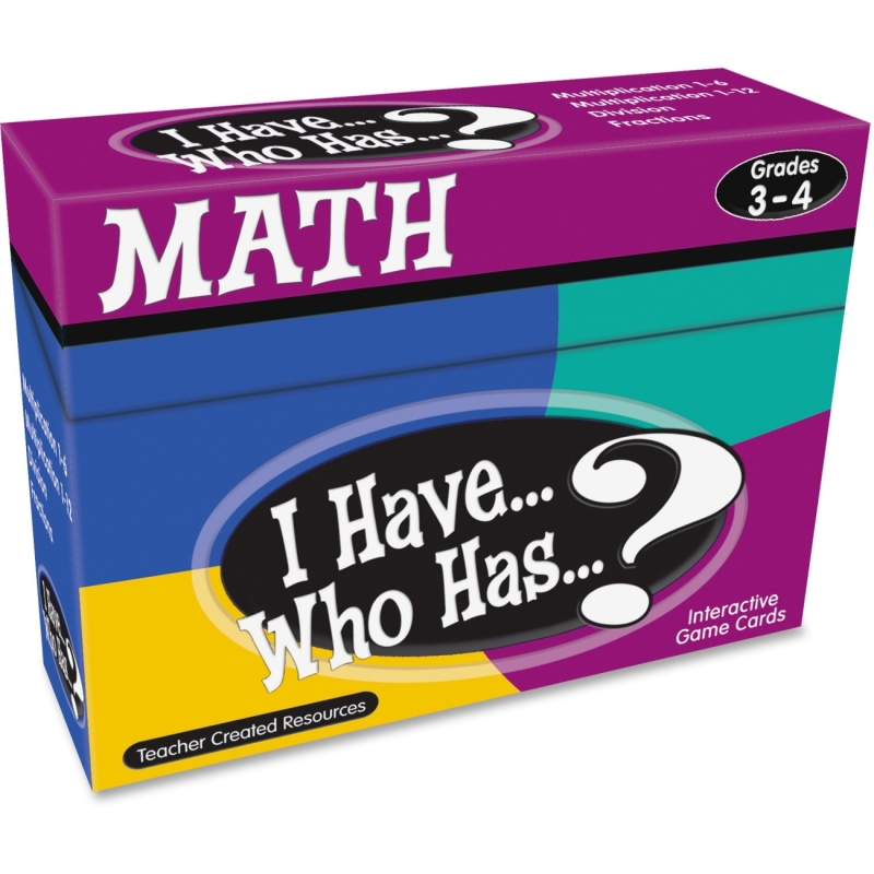 Teacher Created Resources I Have, Who Has Math Game Grade 3-4 7819 TCR7819