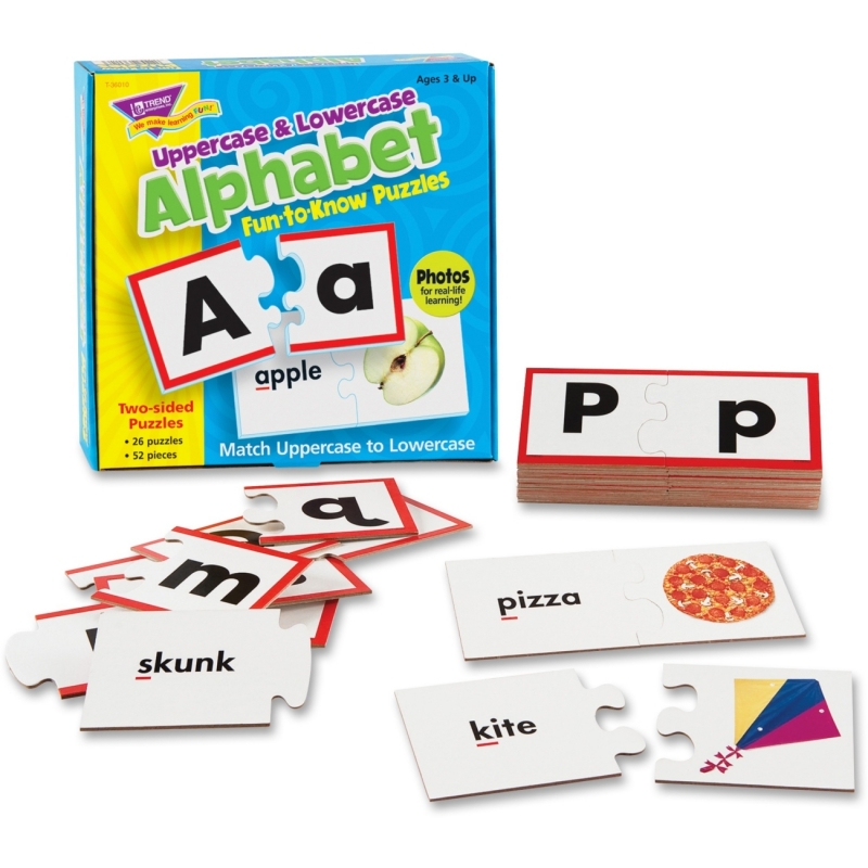Trend Uppercase & Lowercase Alphabet Fun-to-Know Puzzles 36010 TEP36010