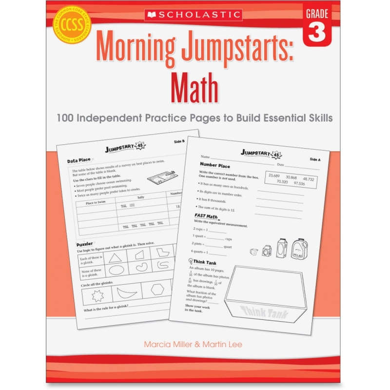 Scholastic Grade 3 Morning Jumpstart Math Workbook 545464161 SHS545464161