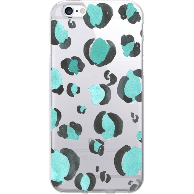 OTM Artist Prints Clear Phone Case, Spotted Turquoise IP6PV1CLR-ART-02