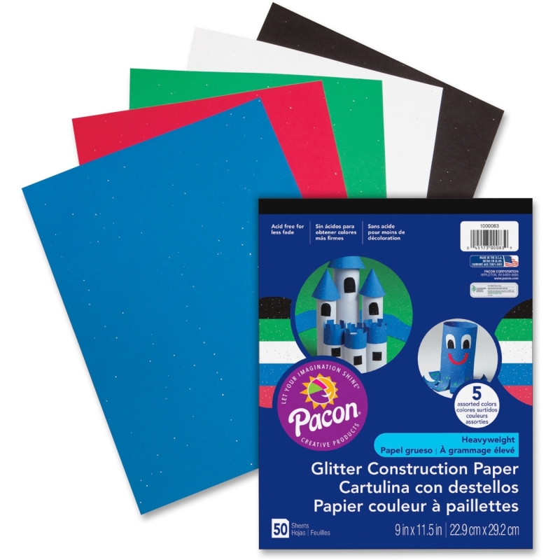 Pacon Glitter Construction Paper Pad 1000083 PAC1000083