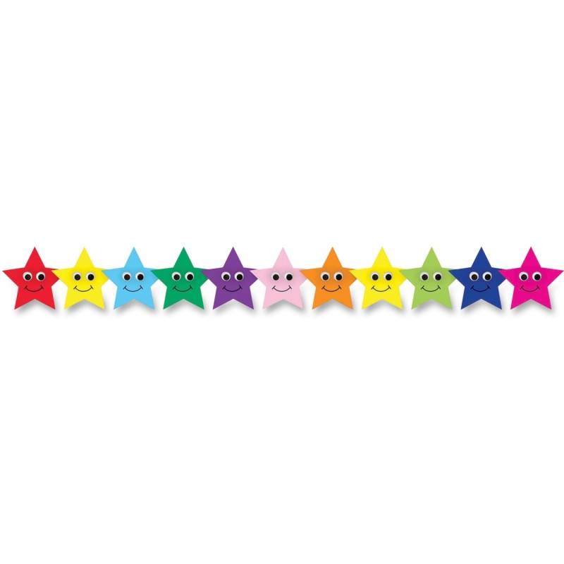 Hygloss Colorful Happy Stars Border Strips 33655 HYX33655