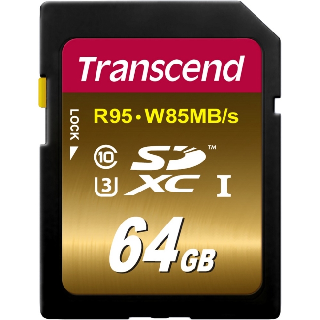Transcend 64GB Extreme Secure Digital Extended Capacity (SDXC) - Card TS64GSDU3X