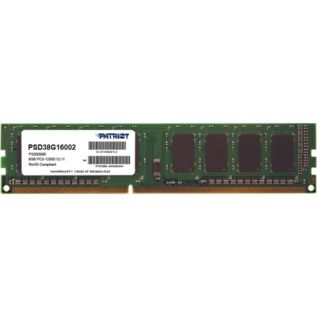 Patriot Memory Signature 8GB DDR3 SDRAM Memory Module PSD38G16002