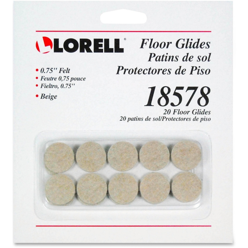 Lorell Self-Stick Round Felt Floor Glides 18578 LLR18578