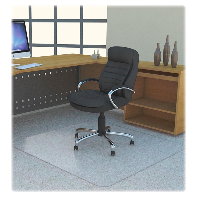 Lorell Polycarbonate Rectangular Studded Chair Mat 69704 LLR69704