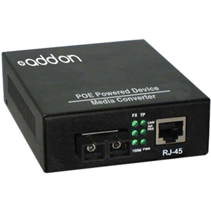 AddOn 100Base-TX To 100Base-FX SC MM 1310nm POE Pwd Media Converter ADD-FMCPD-FX-SC