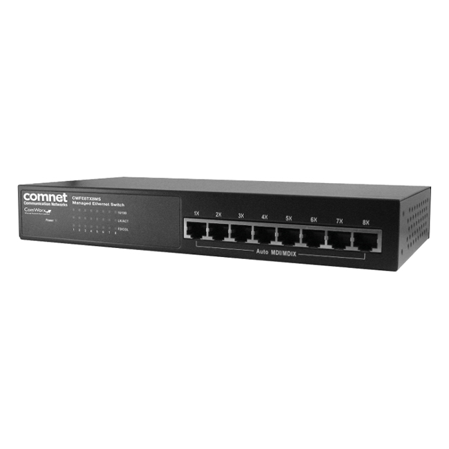 ComNet Commercial Grade 8 Port Managed Ethernet Switch with (8) 10/100TX Ports CWFE8TX8MS