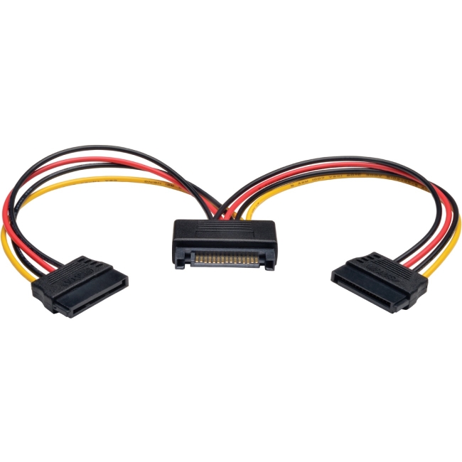 Tripp Lite 15-Pin Serial ATA (SATA) Power Y Splitter Cable Adapter, Male / Female, 6 P947-06N-2P15
