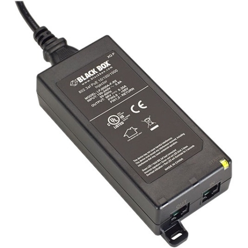 Black Box 802.3af 10/100/1000 PoE Injector LPJ000A-F-R2