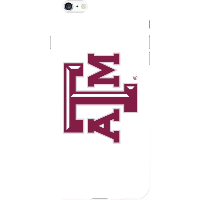 OTM iPhone 6 Plus White Glossy Classic Case Texas A&M University IPH6PCV1WG-TAM