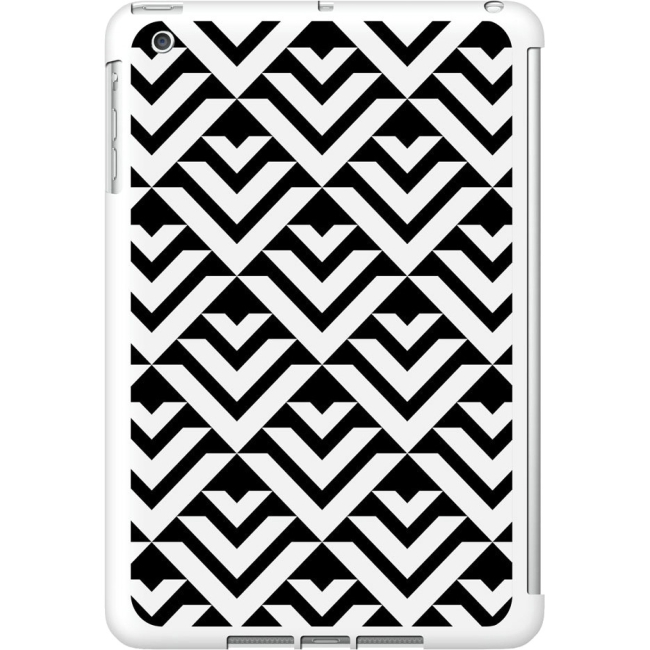OTM iPad Mini White Glossy Case Black/White Collection, Arrows IMV1WG-BOW-04