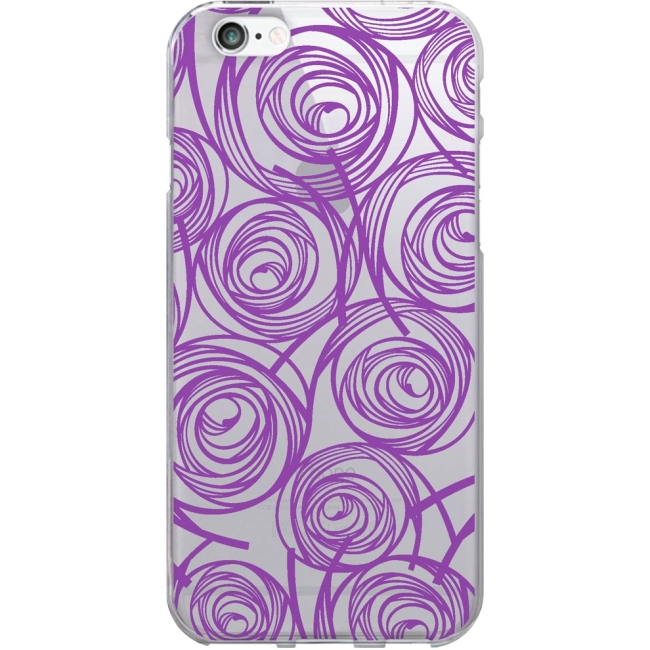 OTM iPhone 6 Clear Case New Age Collection, Swirls, Amethyst IP6CLR-AGE-02V4