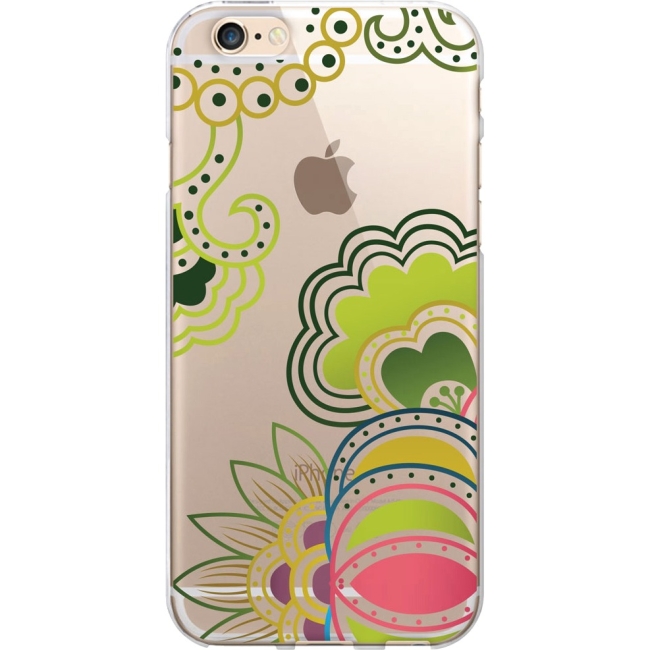 OTM iPhone 6 Clear Case Paisley Collection, Green IP6V1CLR-PAI-02