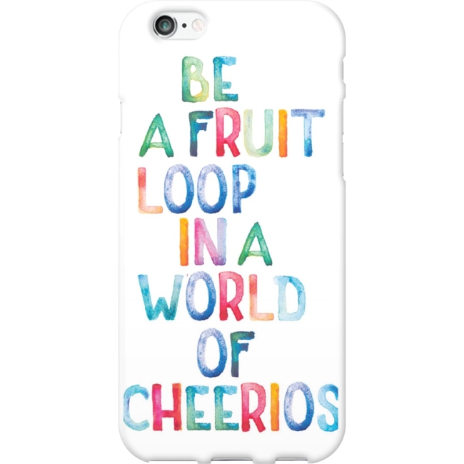 OTM iPhone 6 White Glossy Case Quote Collection, Fruit Loop IP6V1WG-QTE-03