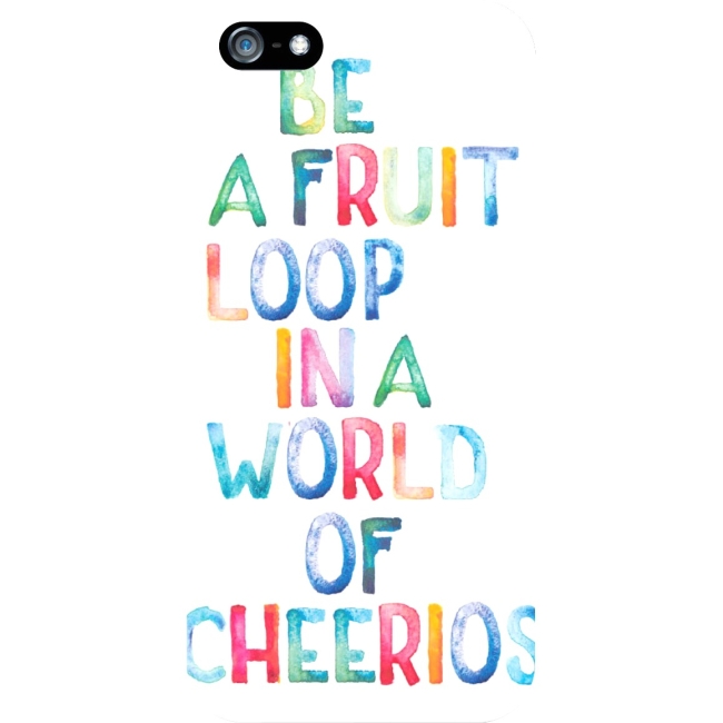 OTM iPhone 5 White Glossy Case Quote Collection, Fruit Loop IP5V1WG-QTE-03