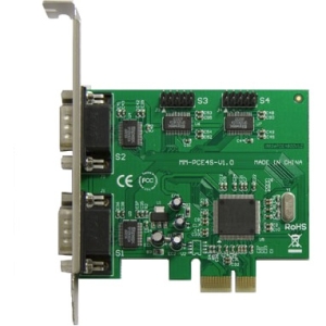 SYBA Multimedia 4-port DB-9 Serial (RS-232) PCI-e Controller Card, Moschip 9904 Chipset SY-PEX-4S