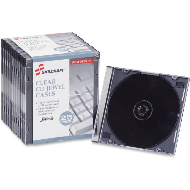 SKILCRAFT Slim CD/DVD Jewel Case 7045-01-502-6513 NSN5026513