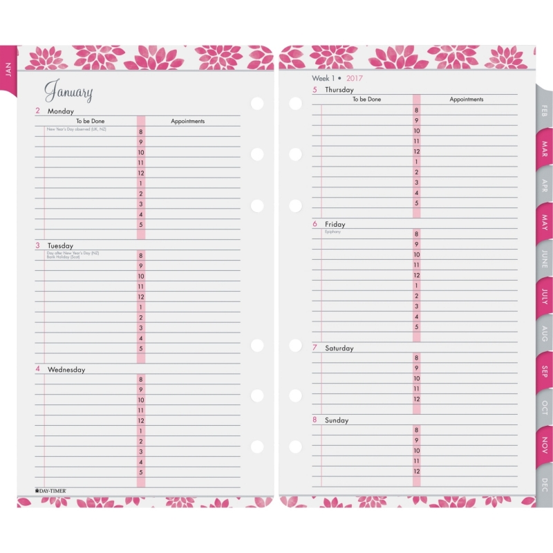 Day-Timer Pink Ribbon Personal Planner Refill 11270 DTM11270