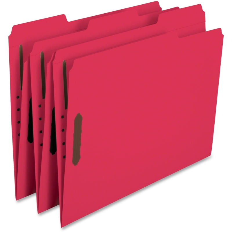 Smead Red 100% Recycled Colored Fastener File Folders 12741 SMD12741