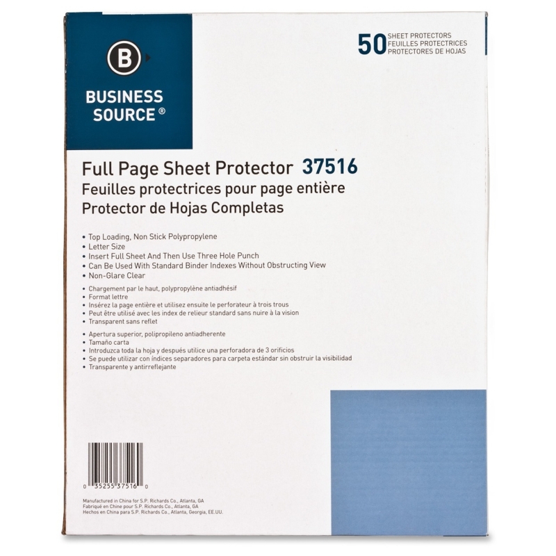 Business Source Sheet Protector 37516 BSN37516