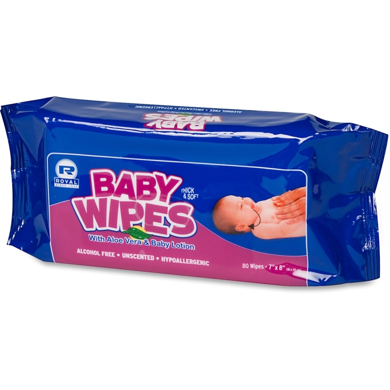 Royal Baby Wipe Unscented Refill Packed 12/80 RPBWUR80 RPPRPBWUR80