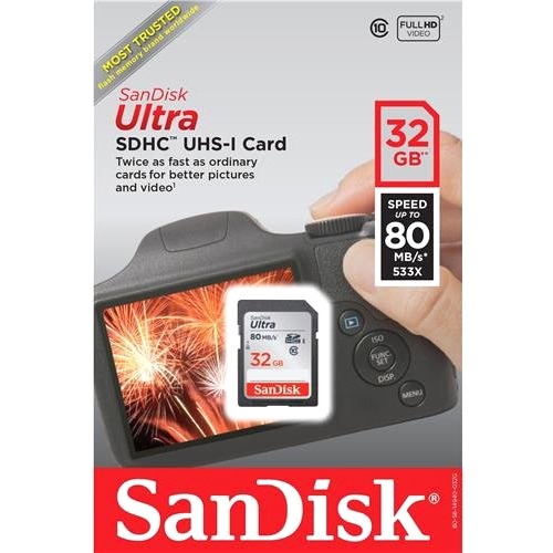 SanDisk 32GB Ultra Secure Digital High Capacity (SDHC) Card SDSDUNC-032G-AN6IN