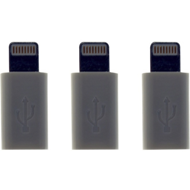 Visiontek Micro USB to Lightning Tip Adapter 3 Pack (White) 900816