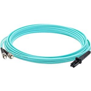 AddOn 10m Multi-Mode fiber (MMF) Duplex ST/MTRJ OM3 Aqua Patch Cable ADD-ST-MTRJ-10M5OM3