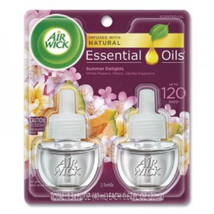 Air Wick Life Scents Scented Oil Refills, Summer Delights, 0.67 oz, 2/Pack RAC91112EA 62338-91112