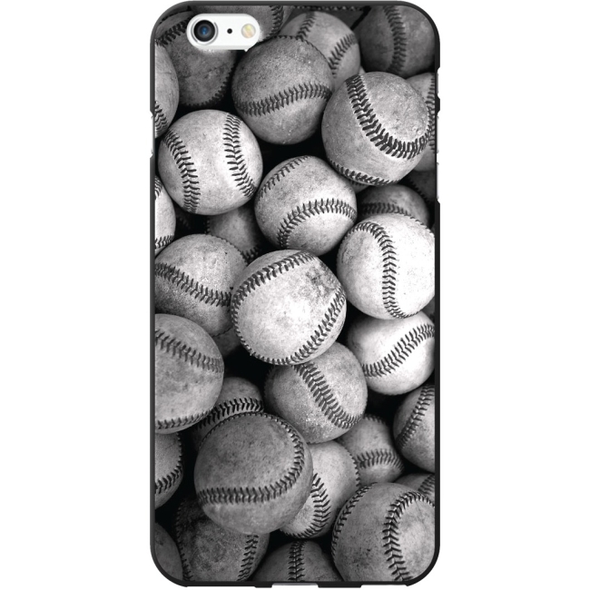 OTM iPhone 6 Plus Black Matte Case Rugged Collection, Baseball IP6PV1BM-RGD-02