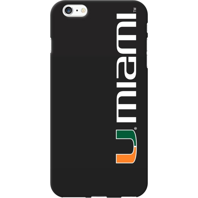 OTM iPhone 6 Plus Black Matte Classic Case University of Miami IPH6PCV1BM-MIA