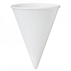 Dart Bare Treated Paper Cone Water Cups, 4 1/4 oz., White, 200/Bag SCC42BR SCC 42BR