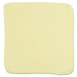 Rubbermaid Commercial Microfiber Cleaning Cloths, 12 x 12, Yellow, 24/Bag RCP1820580 1820580