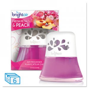 Bright Air Scented Oil Air Freshener Diffuser, Fresh Petals and Peach, Pink, 2.5oz,6/Carton BRI900134CT BRI 900134
